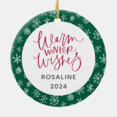 Décoration En Céramique Custom Christmas Dog or Cat Keepsake Photo (Dos)