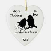 Décoration En Céramique Custom Dated Christmas Love Between us Citation (Droite)