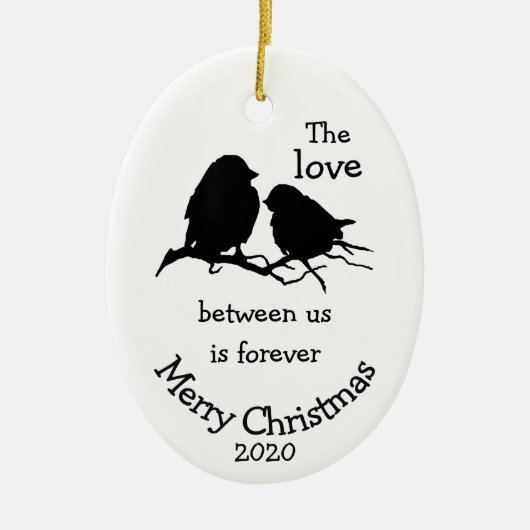Décoration En Céramique Custom Dated Christmas Love Between us Citation (Devant)