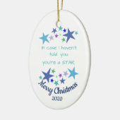 Décoration En Céramique Custom Dated Christmas Vous êtes une étoile Encour (Gauche)