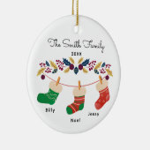 Décoration En Céramique Custom Family Stocking Christmas with Names (Droite)