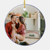 Décoration En Céramique Custom First Christmas Married NewlyWed (Dos)