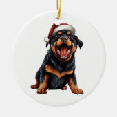Décoration En Céramique Custom Fun Rottweiler Christmas Chien de race (Devant)