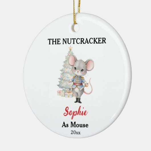 Décoration En Céramique Custom Mouse Nutcracker Photo Christmas (Gauche)