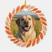 Décoration En Céramique Custom Pastel Orange Labrador Retriever Christmas (Dos)