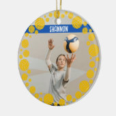 Décoration En Céramique Custom Volleyball Picture Name Year (Gauche)