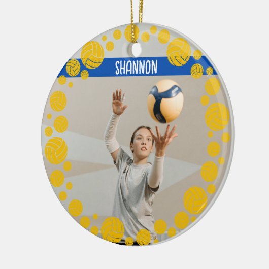 Décoration En Céramique Custom Volleyball Picture Name Year (Gauche)