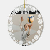 Décoration En Céramique Custom Volleyball Picture Name Year (Gauche)