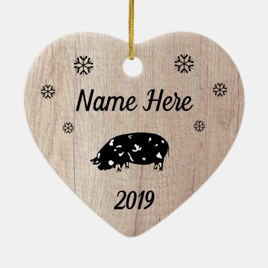 Décoration En Céramique Customisé Rustique KuneKune Pig (Dos)