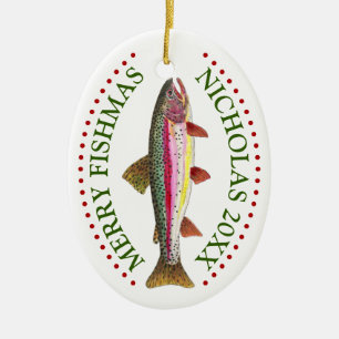 Décoration En Céramique Customisez-Le !Pêche à la truite arc-en-ciel