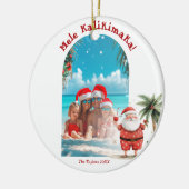 Décoration En Céramique Cute Beach Hawaii Mele Kalikimaka (Gauche)