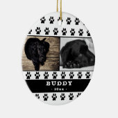 Décoration En Céramique Cute Black Paw Motif Chien Photo Collage Garde (Droite)