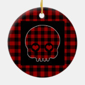 Décoration En Céramique Cute Buffalo Plaid Crull (Dos)