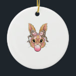 Décoration En Céramique Cute Bunny Rabbit Face Leopard Glasses Girl Happy<br><div class="desc">Cute Bunny Rabbit Face Leopard Glasses Girl Happy Easter Day T-Shirt</div>