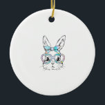 Décoration En Céramique Cute Bunny Rabbit Face Tie Dye Glasses Girl Happy<br><div class="desc">Cute Bunny Rabbit Face Tie Dye Glasses Girl Happy Easter Day T-Shirt</div>
