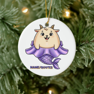 Décoration En Céramique Cute Capricorn Cartoon – Whimsical Zodiac