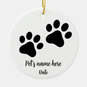 Décoration En Céramique Cute chat animal / Chien empreintes de pattes