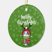 Décoration En Céramique Cute Chat Noël Stocking fourchettes Galore (Gauche)