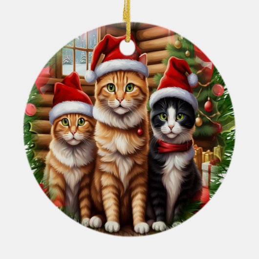 Décoration En Céramique CUte chatons (Dos)