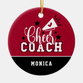 Décoration En Céramique Cute Cheer Coach Personalized Red and Black (Devant)