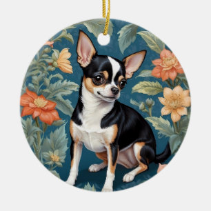 Décoration En Céramique Cute Chihuahua William Morris Inspiré Floral