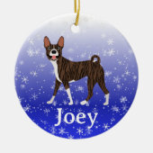 Décoration En Céramique Cute Christmas Personalized  Basenji Brindle (Devant)