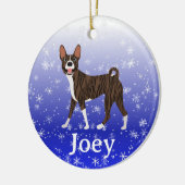 Décoration En Céramique Cute Christmas Personalized  Basenji Brindle (Gauche)