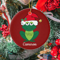 Cute Custom Christmas Frog Père Noël