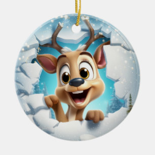 Décoration En Céramique Cute Deer 3D