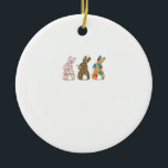 Décoration En Céramique Cute Easter Bunnies Leopard Bunny and Flower Bunni<br><div class="desc">Cute Easter Bunnies Leopard Bunny and Flower Bunnies T-Shirt</div>