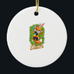 Décoration En Céramique Cute Fox Bunny Ears Happy Easter Fox with Easter E<br><div class="desc">Cute Fox Bunny Ears Happy Easter Fox with Easter Eggs Kids T-Shirt</div>