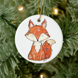 Décoration En Céramique Cute Fox Whimsical