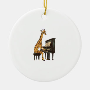 Décoration En Céramique Cute Giraffe Jouer Piano Giraffes Musicien Musique