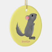 Décoration En Céramique Cute grey chinchilla cartoon illustration (Droite)