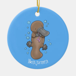 Décoration En Céramique Cute happy baby platypus cartoon illustration