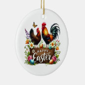 Décoration En Céramique Cute Happy Easter customizable Rooster (Droite)