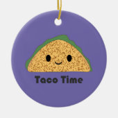 Décoration En Céramique Cute Kawaii Taco Time Taco (Devant)