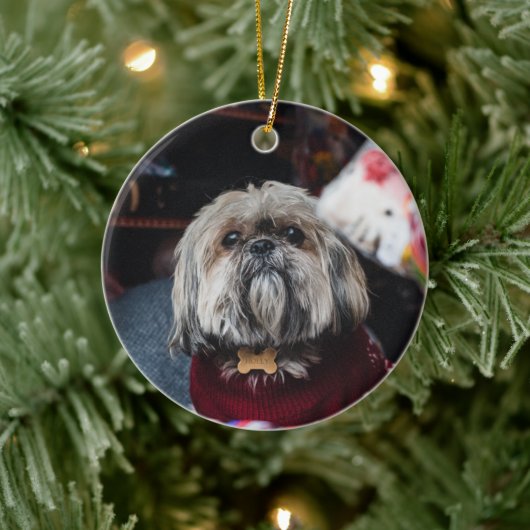 Décoration En Céramique Cute lhasa apso puppy at (Arbre)
