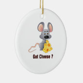 Décoration En Céramique Cute Little Mouse with Chunk of Cheese (Droite)