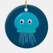 Décoration En Céramique Cute méduse Cartoon Dans L'Océan Bleu (Dos)