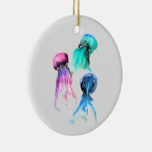 Décoration En Céramique Cute méduse trio aquarelle art (Droite)