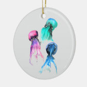Décoration En Céramique Cute méduse trio aquarelle art (Gauche)