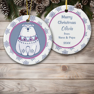 Décoration En Céramique Cute Nordic Style Ours Polaire Enfants Personnalis