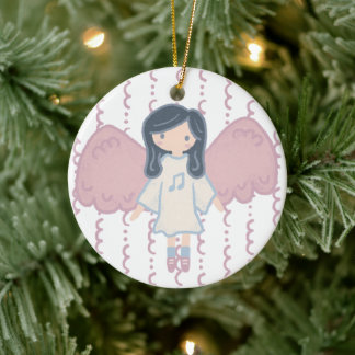 Décoration En Céramique Cute Pastel Noël Angel Année personnalisée