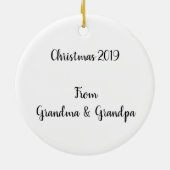 Décoration En Céramique Cute Père Noël avec nom (Dos)