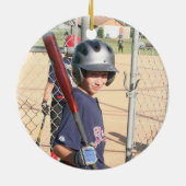 Décoration En Céramique Cute Photo Keepsake Baseball Personalized  (Dos)