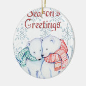 Décoration En Céramique Cute Polar Bears (Gauche)