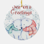 Décoration En Céramique Cute Polar Bears (Dos)