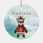 Décoration En Céramique Cute Reindeer en Sweat (Dos)