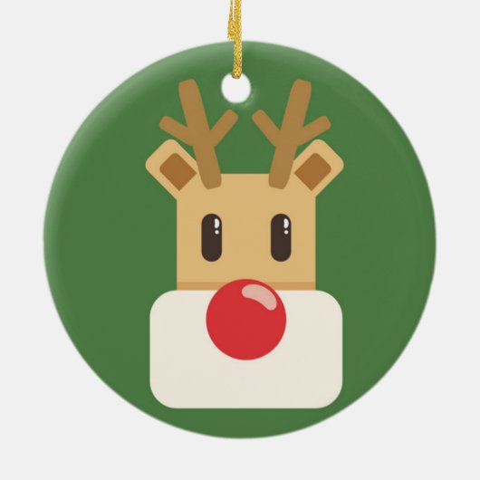 Décoration En Céramique Cute Reindeer Head Cartoon (Dos)